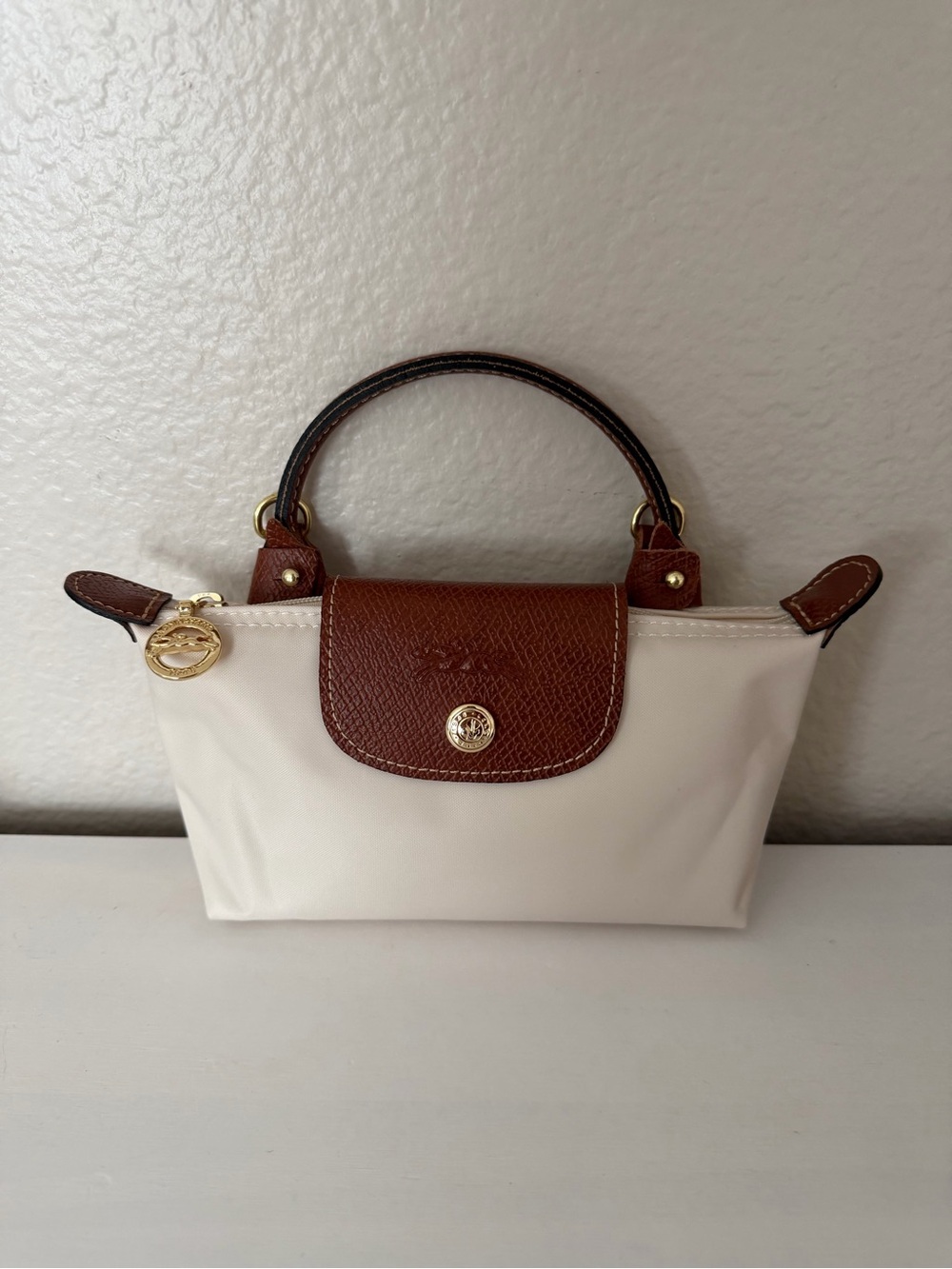 Longchamp Le Pliage Original Mini Pouch with Handle - Paper